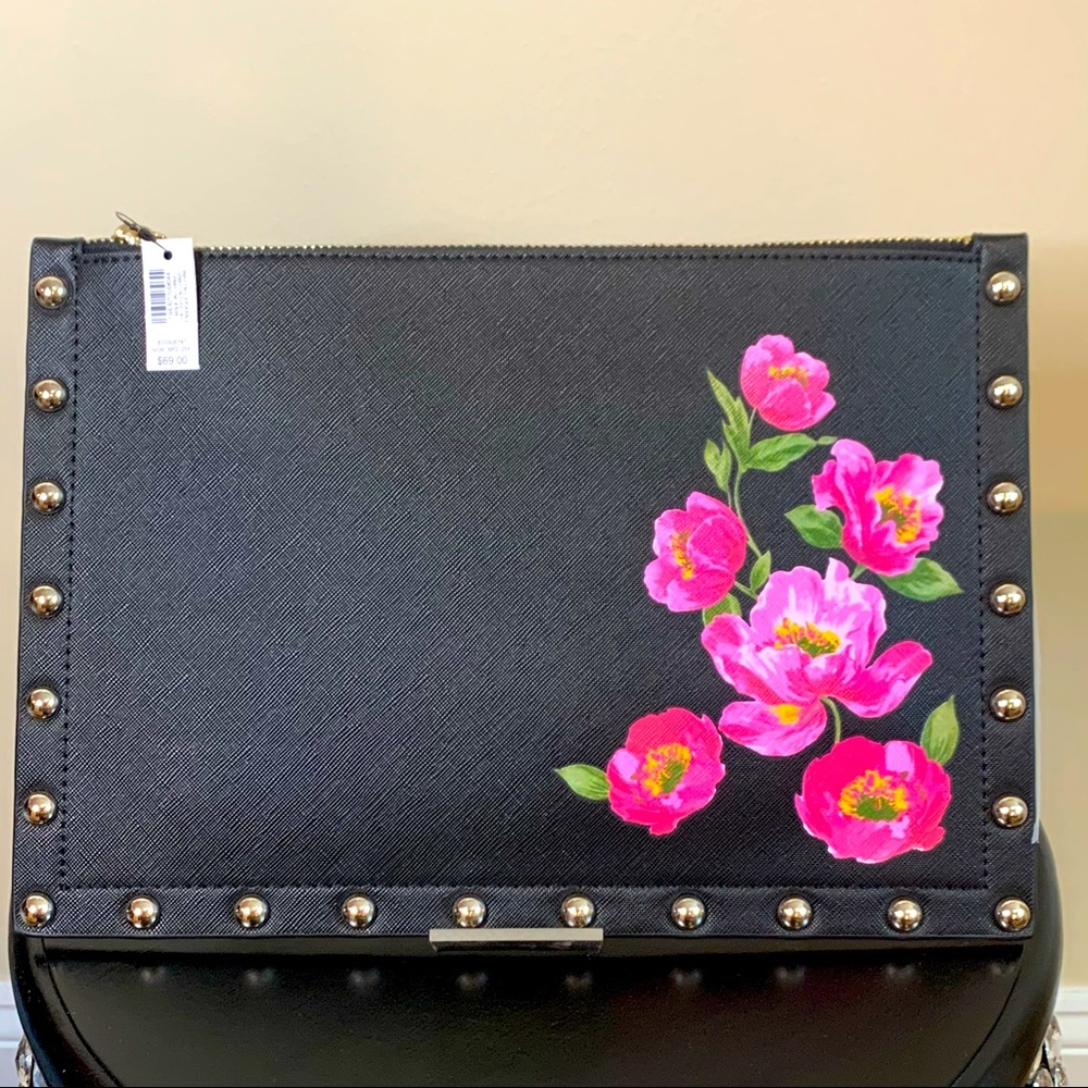 White House Black Market Floral Pouch - NWT